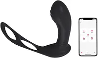 PulseSync Bluetooth App Controlled Prostate Vibrator with Dual Rings for Men - Master