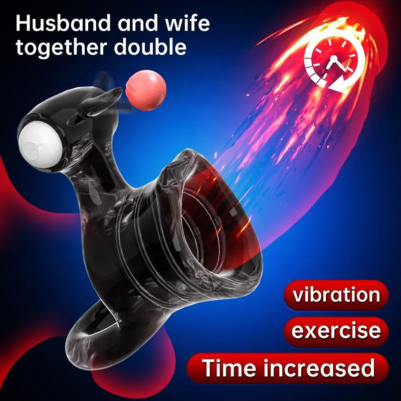 Pleasure Lock Vibrating Ring with Clitoris Stimulator - Master