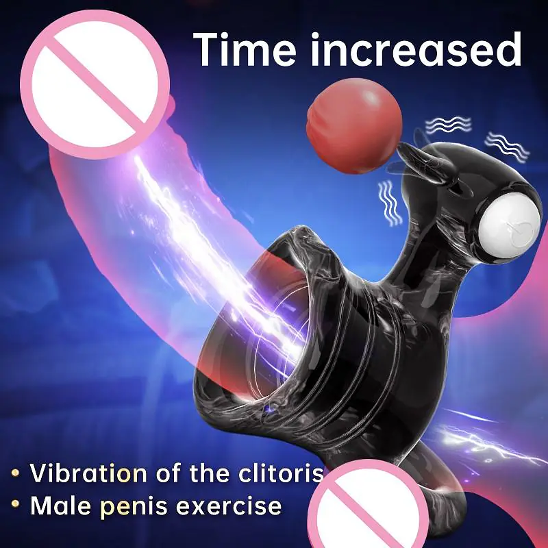 Pleasure Lock Vibrating Ring with Clitoris Stimulator - Master