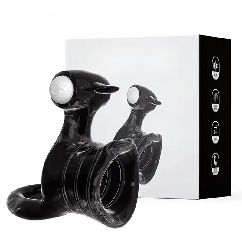 Pleasure Lock Vibrating Ring with Clitoris Stimulator - Master