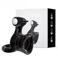 Pleasure Lock Vibrating Ring with Clitoris Stimulator - Master