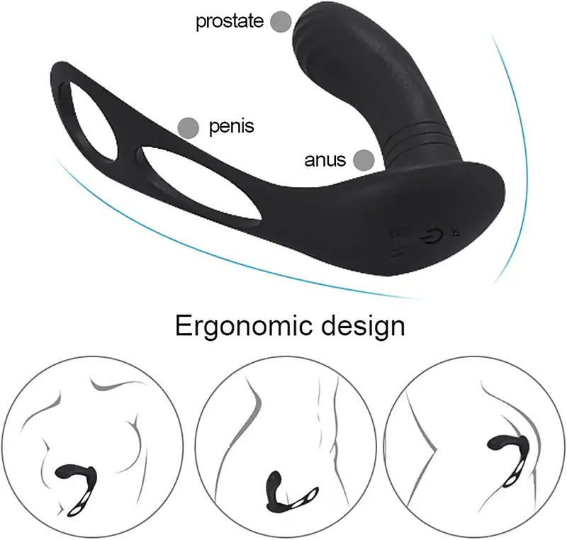 PulseSync Bluetooth App Controlled Prostate Vibrator with Dual Rings for Men - Master