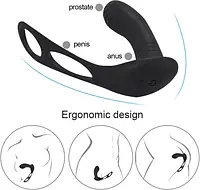 PulseSync Bluetooth App Controlled Prostate Vibrator with Dual Rings for Men - Master