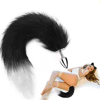Foxy Kink Stainless Steel Butt Plug with Faux Fur Tail - Master