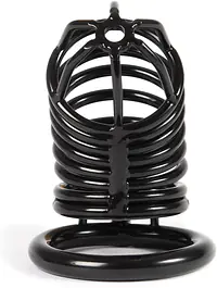 Black Steel Male Chastity Cage – 40mm Ring - Master