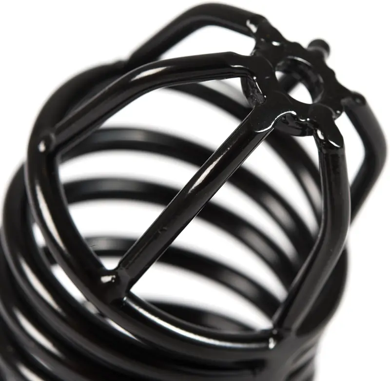 Black Steel Male Chastity Cage – 40mm Ring - Master
