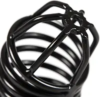 Black Steel Male Chastity Cage – 40mm Ring - Master