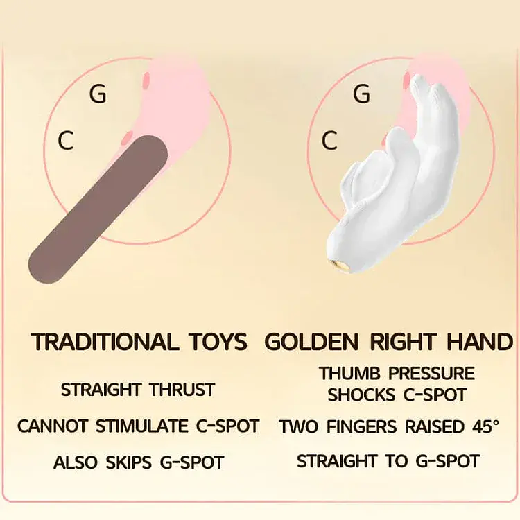 Ivory Pulse Hand-Shape G-Spot Vibrator - Master