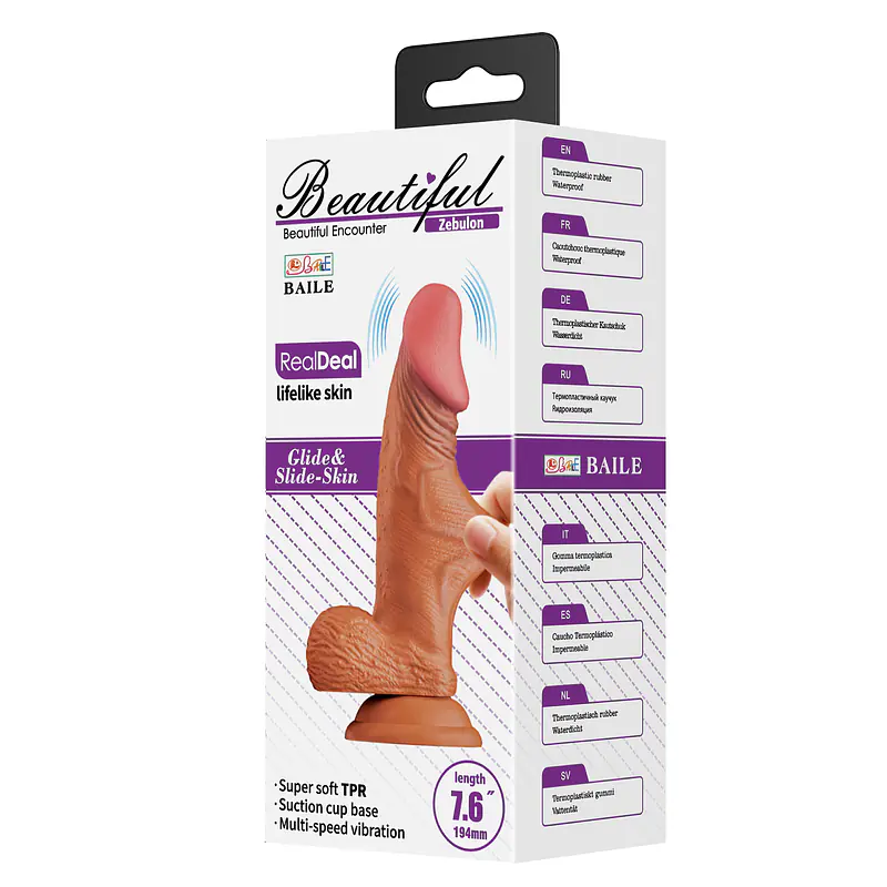 Balie Pulse 7.6 Inch Wired Vibrating Dildo - Master