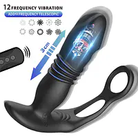 Pro Pulse Thrusting & Vibrating Prostate Massager with Dual Rings - Master