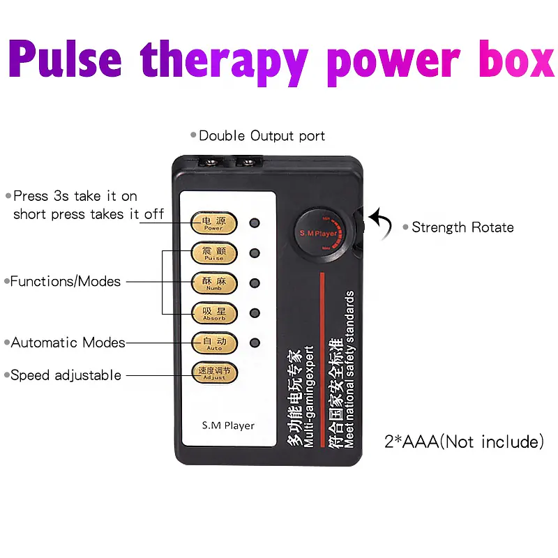 Shock Pulse Pro Electric Pleasure Rings With Remote - Master