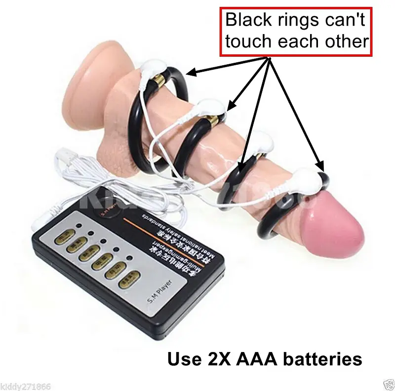 Shock Pulse Pro Electric Pleasure Rings With Remote - Master