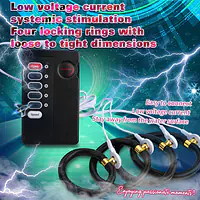 Shock Pulse Pro Electric Pleasure Rings With Remote - Master