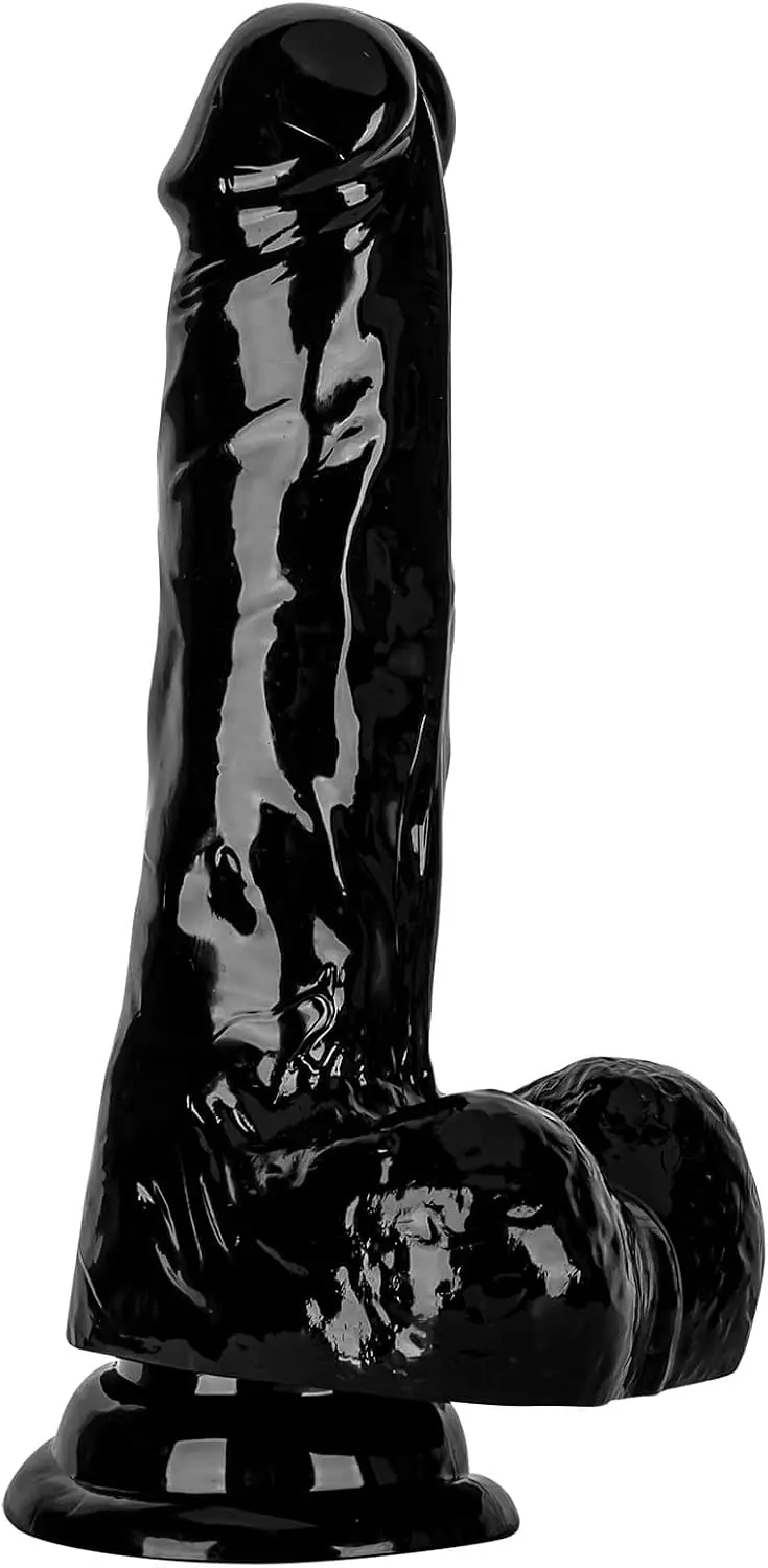 Dark Desire 9-Inch Black Suction Dildo with Veins - Master