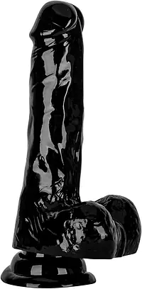 Dark Desire 9-Inch Black Suction Dildo with Veins - Master