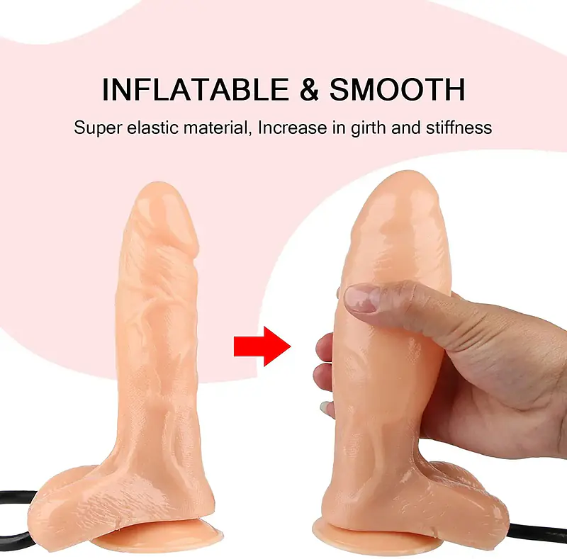 InflateX 7 Inch Expandable Suction Dildo - Master