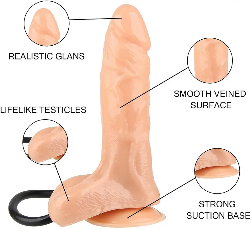 InflateX 7 Inch Expandable Suction Dildo - Master