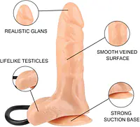 InflateX 7 Inch Expandable Suction Dildo - Master