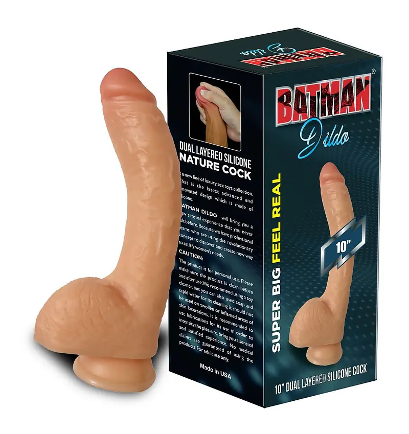 Batman 9-Inch Realistic Dildo with Veins and Suction Cup - Master