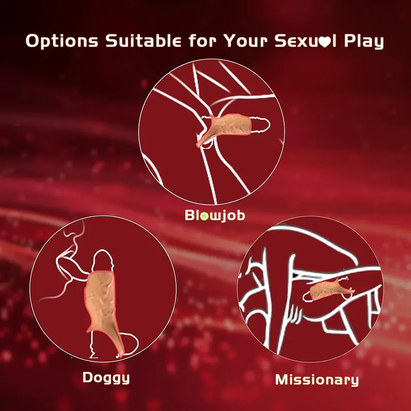 Skin Tone Vibrating Penis Sleeve with Support Ring for Men - Master