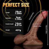 Titan Vein XL 7-Inch Realistic Suction Dildo with Veins - Master