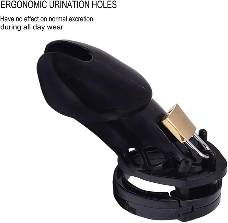 Black Silicone Male Chastity Cage - Master