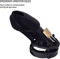 Black Silicone Male Chastity Cage - Master