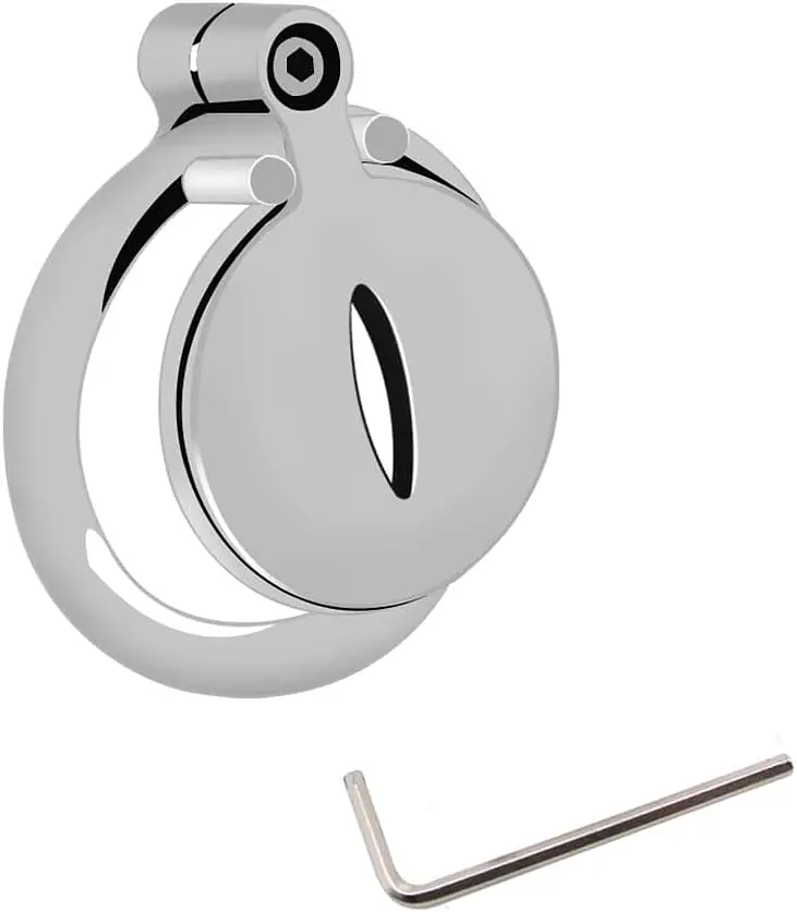 Steel Lock V-Cut Flat Chastity Cage - Master