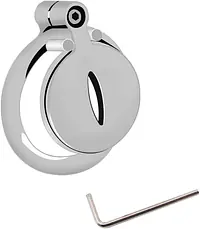 Steel Lock V-Cut Flat Chastity Cage - Master