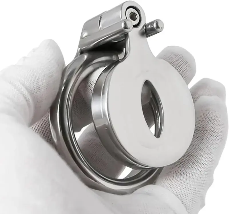 Steel Lock V-Cut Flat Chastity Cage - Master