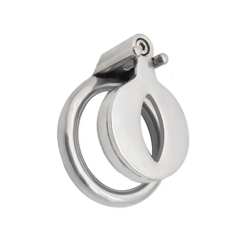 Steel Lock V-Cut Flat Chastity Cage - Master