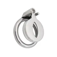 Steel Lock V-Cut Flat Chastity Cage - Master