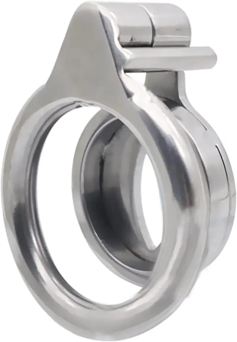 Steel Lock V-Cut Flat Chastity Cage - Master