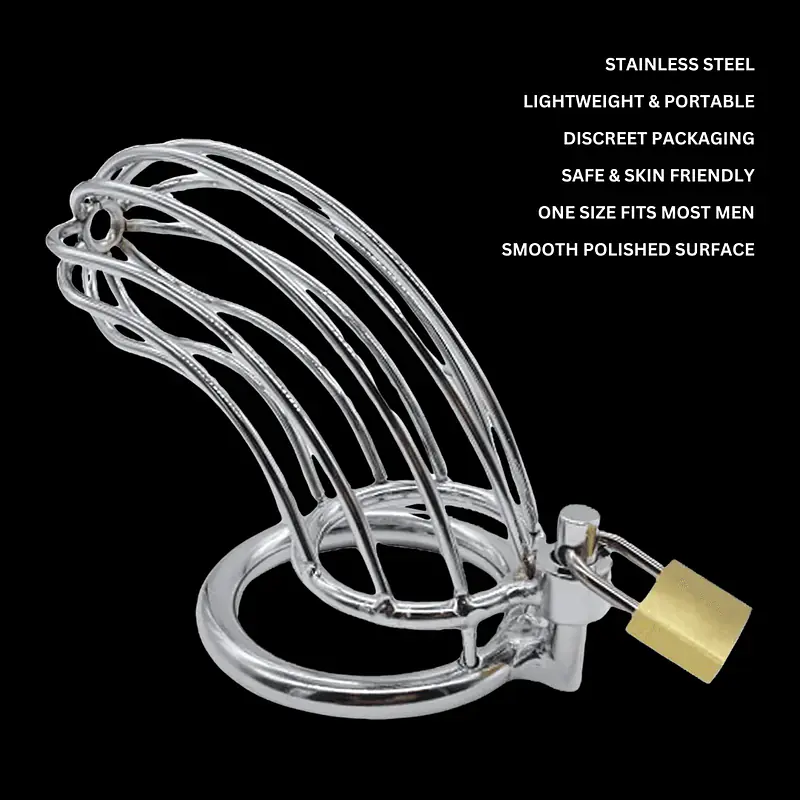 My Pleasure Metal Chastity Cage - Master