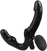 Dual Wave Remote Control Strapless Strap On Dildo for Lesbian and Couples - Master
