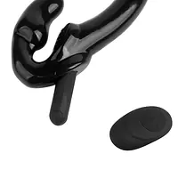 Dual Wave Remote Control Strapless Strap On Dildo for Lesbian and Couples - Master