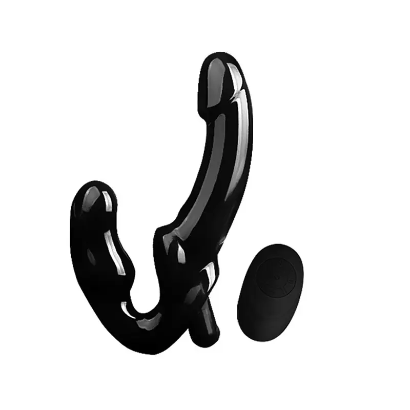 Dual Wave Remote Control Strapless Strap On Dildo for Lesbian and Couples - Master