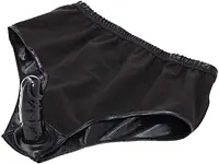 Black Wearable Panty with Built-In Dildo - Master