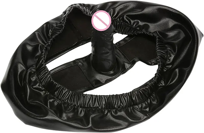 Black Wearable Panty with Built-In Dildo - Master