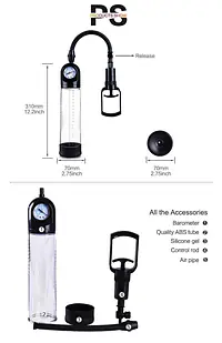 Titan Grow Meter Gauge Vacuum Penis Enlargement System For Men - Master