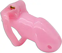 Obsidian Lock Polycarbonate Male Chastity Cage - Colour: Pink