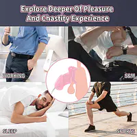 Obsidian Lock Polycarbonate Male Chastity Cage - Colour: Pink