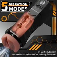 Air Pulse Automatic Masturbator for Men with 5 Suction Levels & 9 Vibration Modes - Master