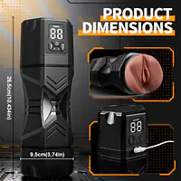 Air Pulse Automatic Masturbator for Men with 5 Suction Levels & 9 Vibration Modes - Master