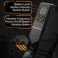 Air Pulse Automatic Masturbator for Men with 5 Suction Levels & 9 Vibration Modes - Master
