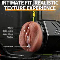 Air Pulse Automatic Masturbator for Men with 5 Suction Levels & 9 Vibration Modes - Master