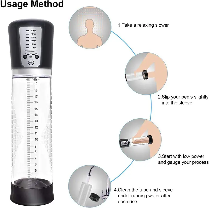 My Pleasure Power UP Electric Penis Pump USB Rechargeable Vacuum Enlarger for Men - Master