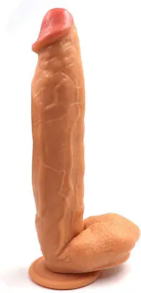 Pleasure Max 12 Inch Realistic Dildo - Colour: Skin