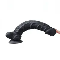 Black Thunder Veined 9.5-Inch Realistic Dildo - Master