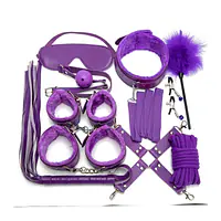 Premium 10-Piece BDSM Kit for Couples with Bed Restraints, Handcuffs, Nipple Clips and Bondage Accessories - Master